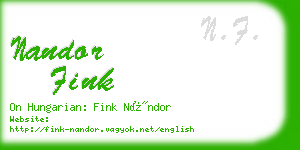 nandor fink business card